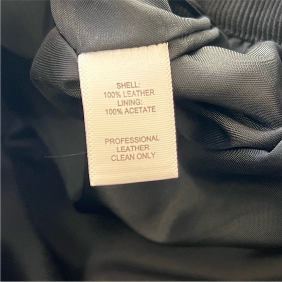 Ann Taylor LOFT women’s black genuine leather lined mini skirt size 6 - Picture 2 of 5